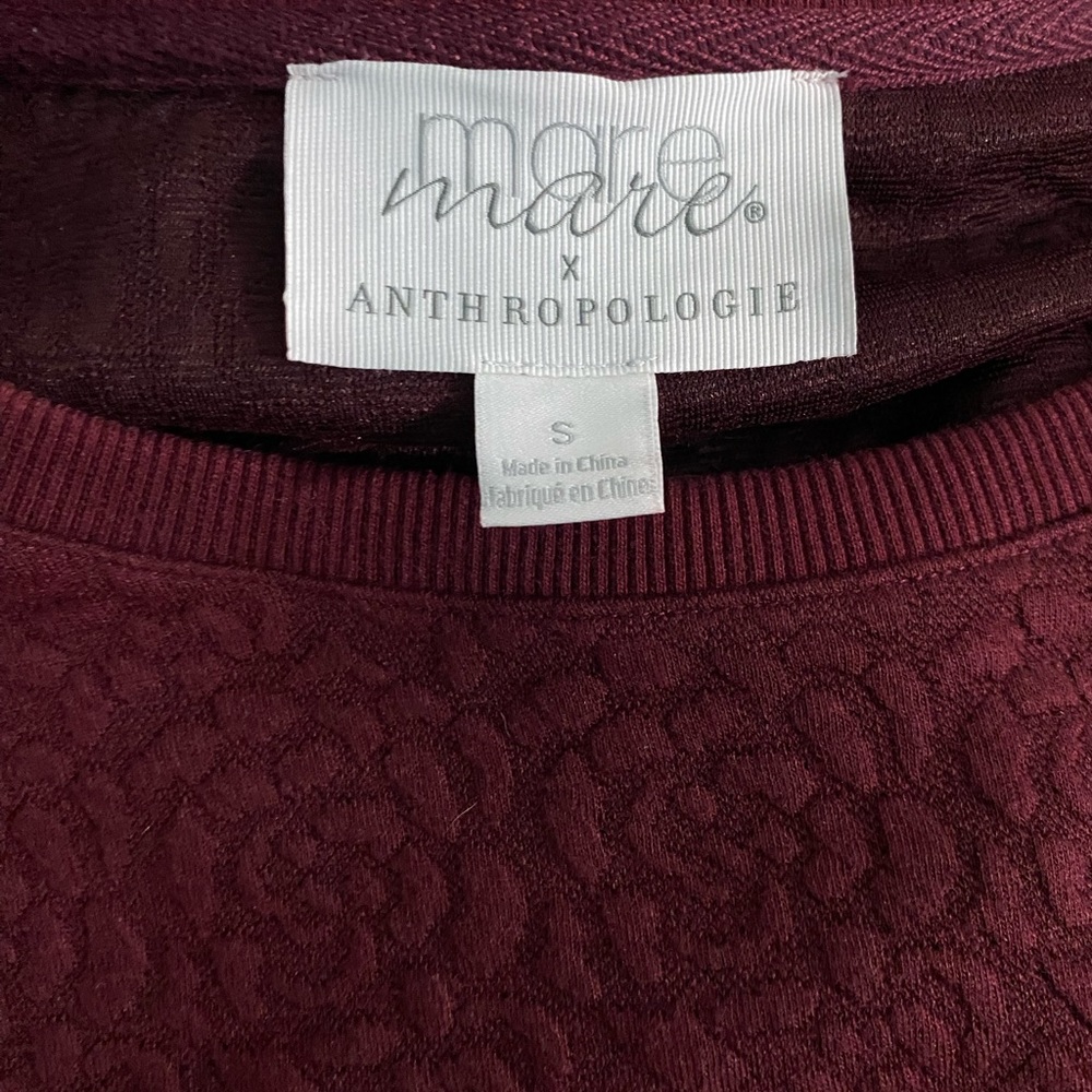 - Mare X Anthropologie burgundy mini tunic dress - Picture 7 of 8